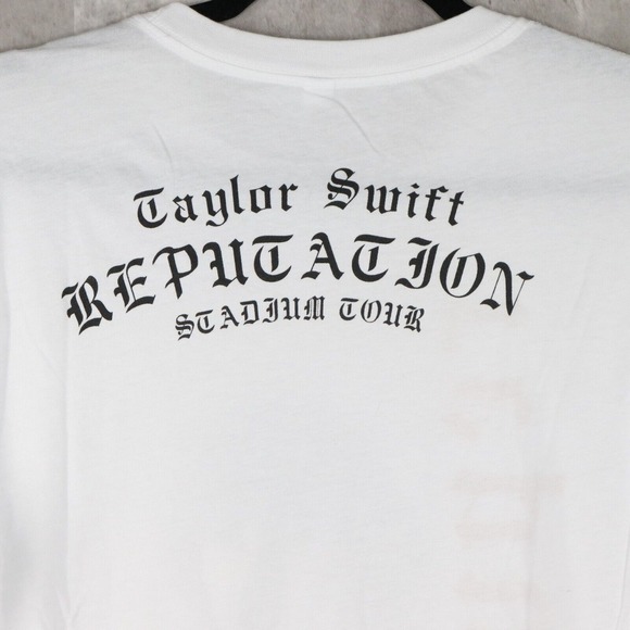 Swifty T.S. Reputation Stadium Tour T Shirt Unisex Size Medium White Long Sleeve - Picture 8 of 9